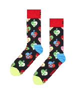 Braided Christmas Heart Sock