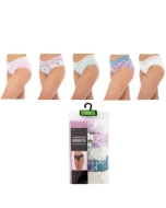 Ladies Lace Front High Leg Panty 5 Pieces Pack