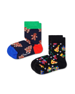 Happy Socks 2-pack Gingerbread & Gifts sokker