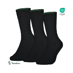 3 pack Seamless Bamboo Socks- Black