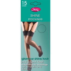 1 Pack 15 denier shine stockings black