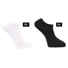 Bamboo ankel socks 3pair pack- Seamless (ingen tåsöm)-36-40-Black