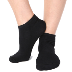12 Pair Organic Cotton Ankle Trainer Socks-Black-36-40