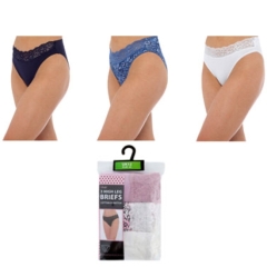 Ladies 3 Pack Briefs With Lace