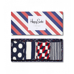 Happy Socks Classic Navy Stripe Gift Set 4-Pack