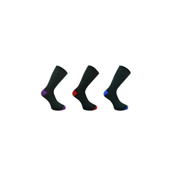 Coloured toe and heel socks