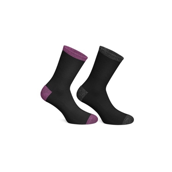 Muotisuunnittelun sukat violetti ja musta
