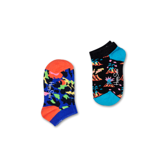 Happy Socks 2-Pack Leopard Low Socks för barn