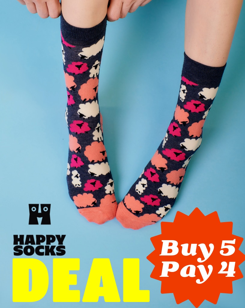 All Happy Socks Collections Buy 5 & Pay for 4